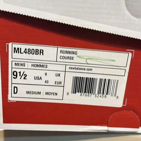 New Balance ML480BR Shoes Sneakers new 480 Mens Size 9.5
